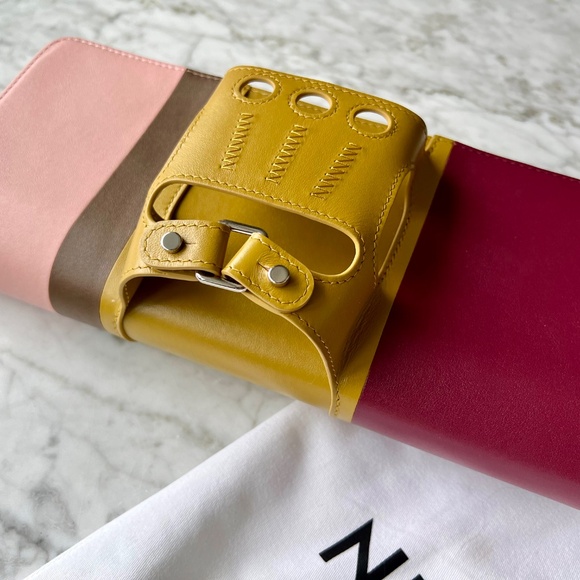 PERRIN PARIS Le Cabriolet Glove Clutch Purse - Muliti-coloured STATEMENT PIECE! - Picture 4 of 17